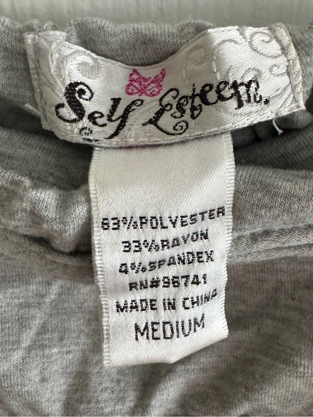 Self Esteem Heather Gray Strappy Mini Dress Medium - Picture 2 of 5